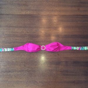 Pink with Tribal Print Swimsuit Top - Size M